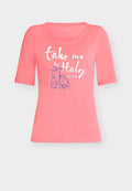 TOM TAILOR T-SHIRT CREW NECK WITH PRINT - Print T-shirt - soft fuchsia pink