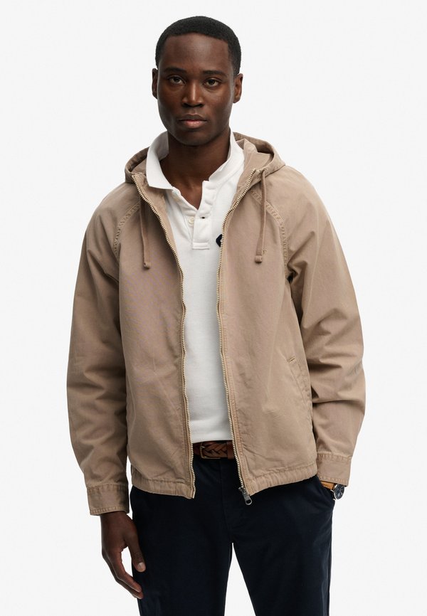 Superdry & Co HOODED WASHED  - Summer jacket - washed stone