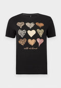 ONLY ONLFREEZE LIFE HEART TEE - Print T-shirt - black