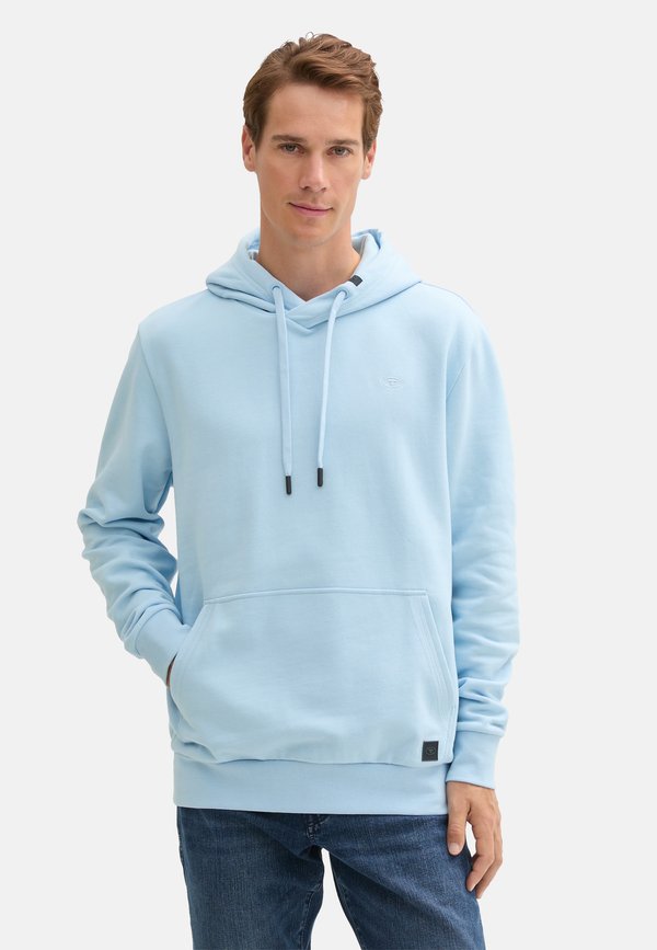TOM TAILOR IN MELANGE OPTIK - Hoodie - hellblau
