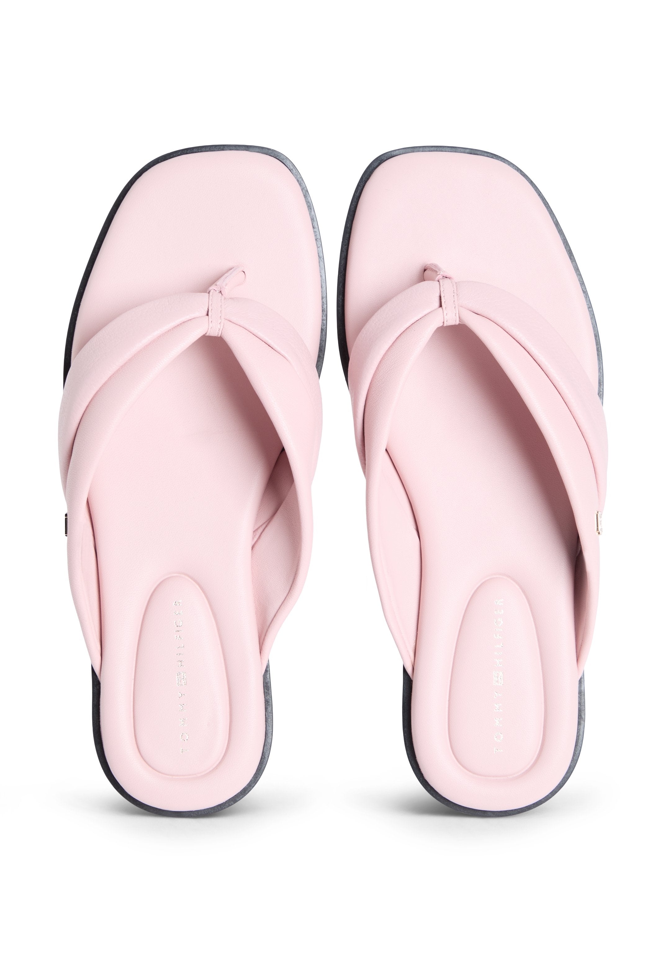 LEATHER TOE POST FLAT SANDALS Media 4