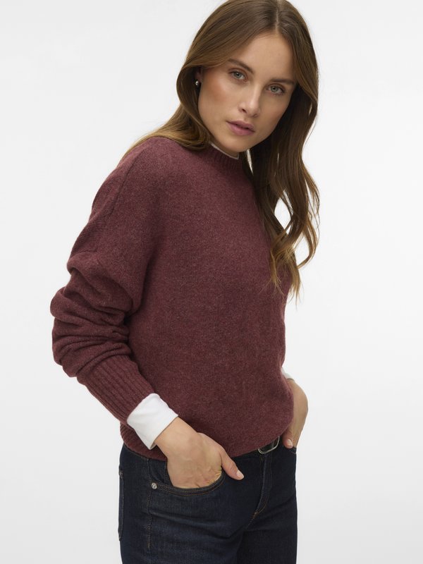 Vero Moda VMBOOM O NECK - Jumper - rose brown