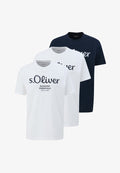 s.Oliver Print T-shirt - weiß   blau