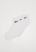 Nike Performance EVERYDAY LIGHTWEIGHT ANKLE UNISEX 3 PACK UNISEX - Sports socks - white/black