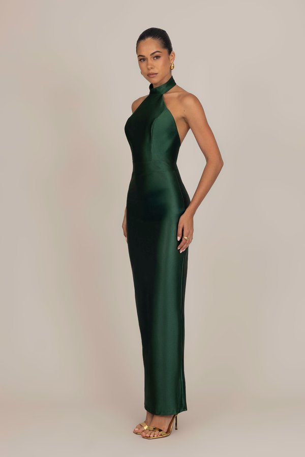 WAL G. ABIGAIL HALTER NECK MAXI