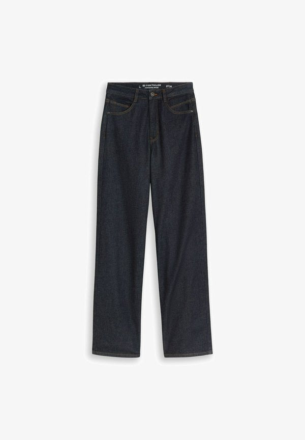 TOM TAILOR TTMADINA WIDE LEG FIT - Straight leg jeans - rinsed blue denim