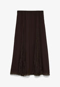 Vero Moda SKIRT VMLALIE HIGH WAIST LONG SKIRT - A-line skirt - chocolate torte