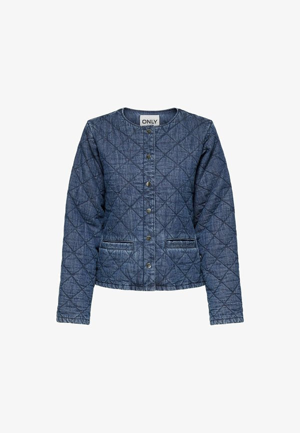 ONLY Quilted ONLROSA Quilted - Denim jacket - medium blue denim