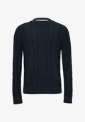 s.Oliver MIT ZOPFMUSTER - Jumper - navy