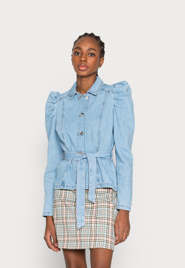 ONLY ONLJULES BELT JACKET - Denim jacket - light blue denim