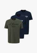 s.Oliver Print T-shirt - blau   grün