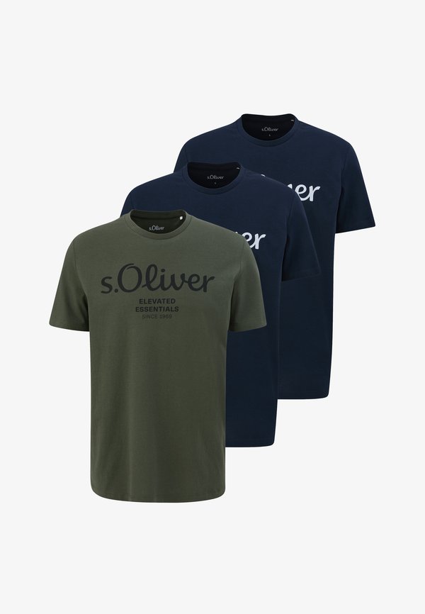 s.Oliver Print T-shirt - blau   grün