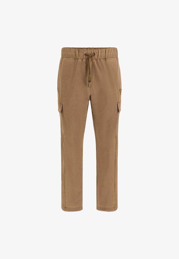 Guess MID WAIST - Cargo trousers - beige