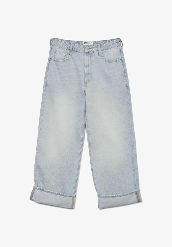 Vero Moda Wide-fit VMDARCY Mid rise Wide Leg Fit - Relaxed fit jeans - light grey denim