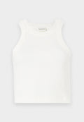 CLOSED CROPPED RACER TANK