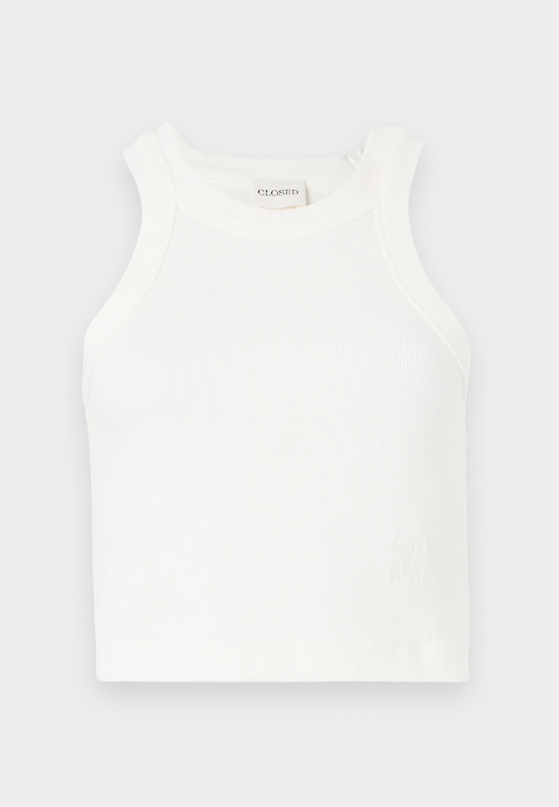 CLOSED CROPPED RACER TANK