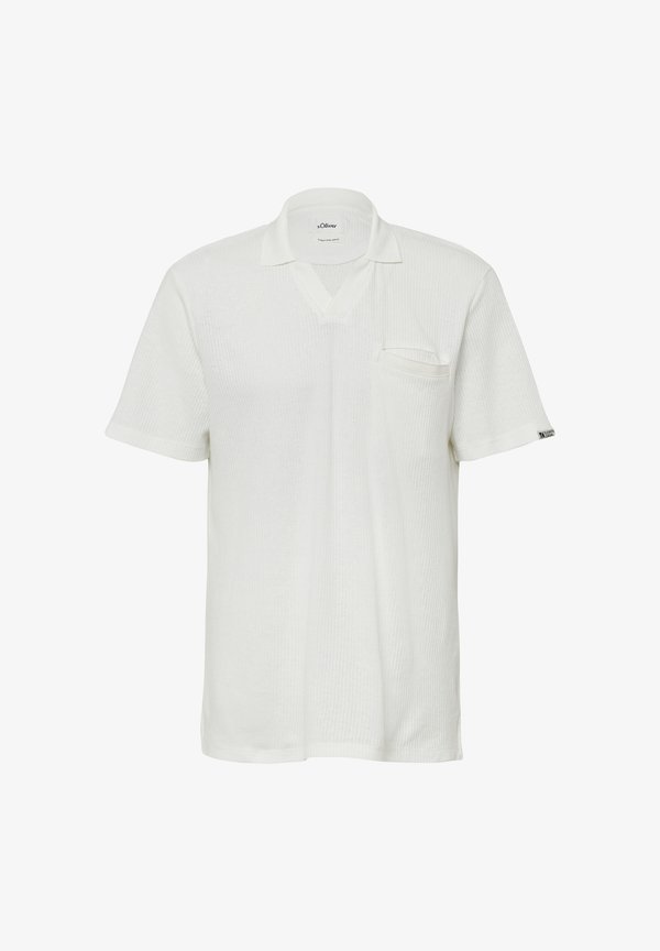 s.Oliver MIT BRUSTTASCHE - Polo shirt - weiß