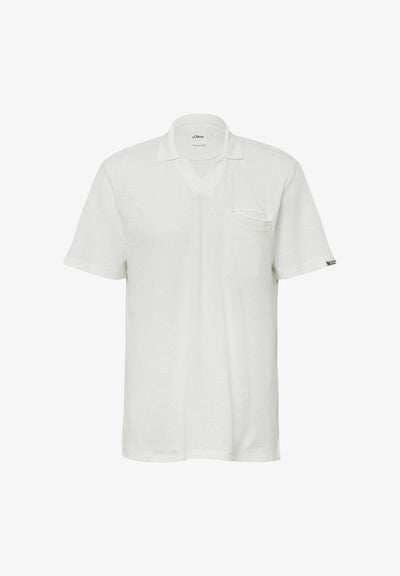 s.Oliver MIT BRUSTTASCHE - Polo shirt - weiß