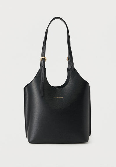 METALLIC LOGO TOTE BAG - Tote bag - black