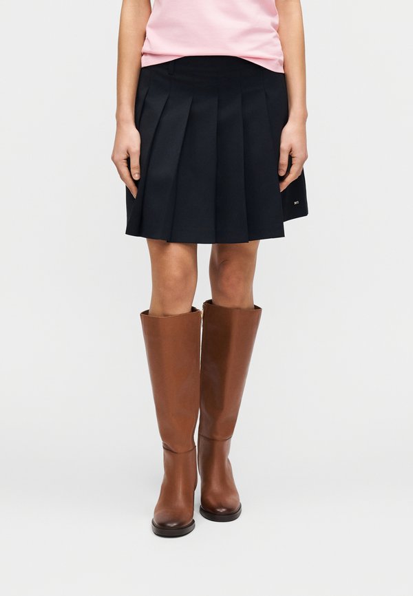 Tommy Hilfiger TIMELESS WOOL BLEND PLEATED MINI SKIRT - Mini skirt - dark night navy