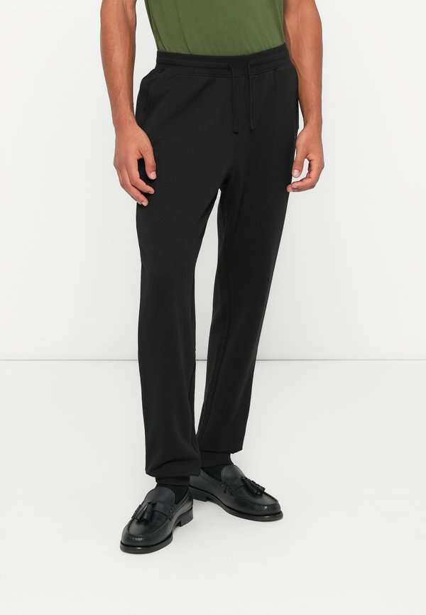 Tommy Hilfiger FLAG EMBROIDERY TERRY DRAWSTRING JOGGERS - Tracksuit bottoms - black