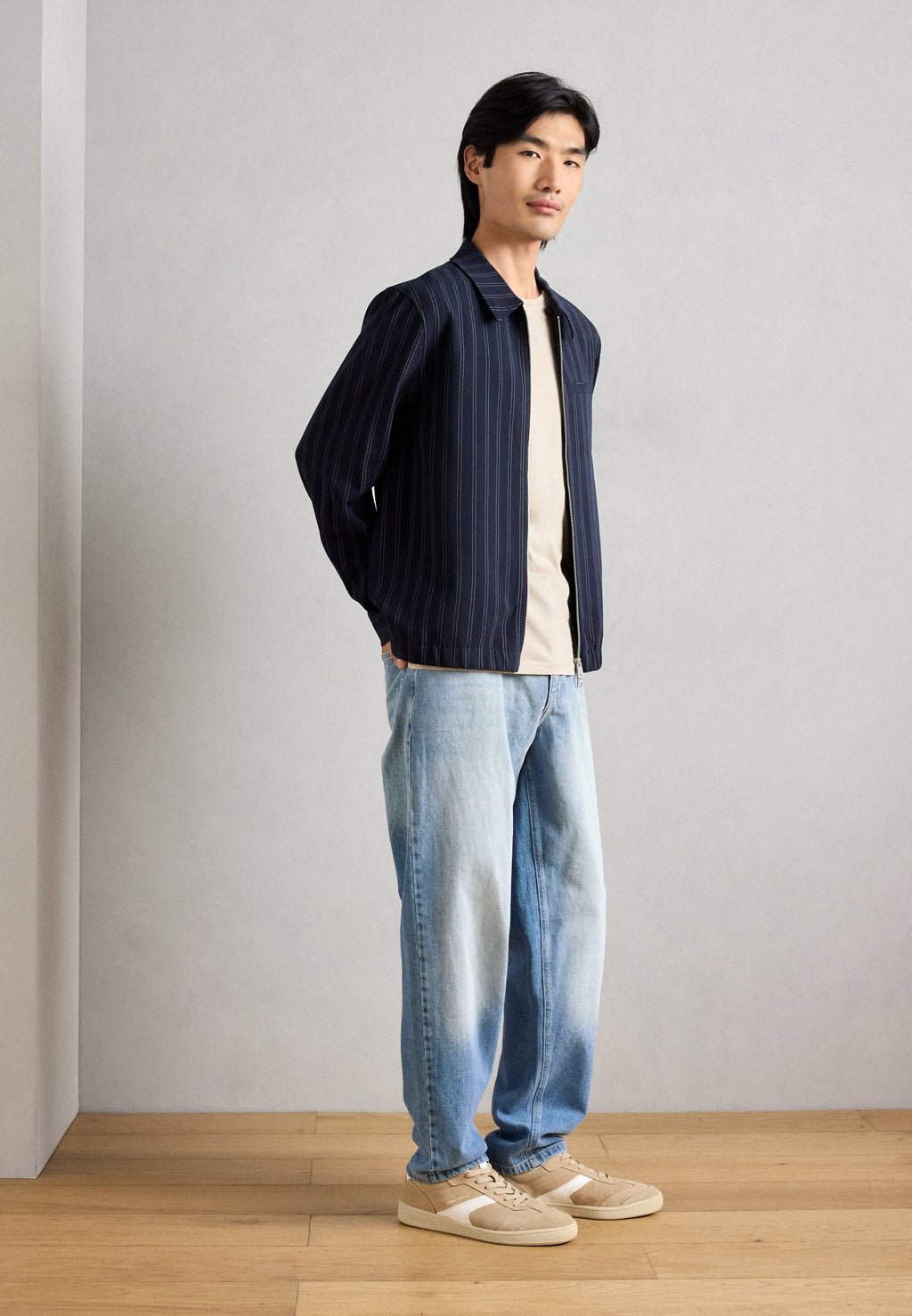 PINSTRIPED OVERSHIRT Media 2