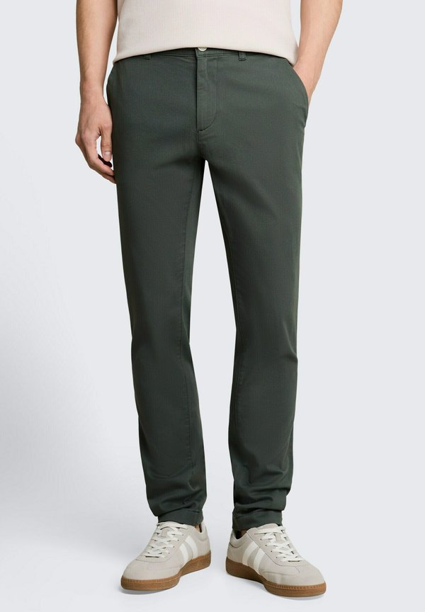 TOM TAILOR SLIM CHINO - Chinos - darkest olive