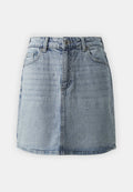 Vero Moda VMTESSA SKIRT - Mini skirt - light blue denim