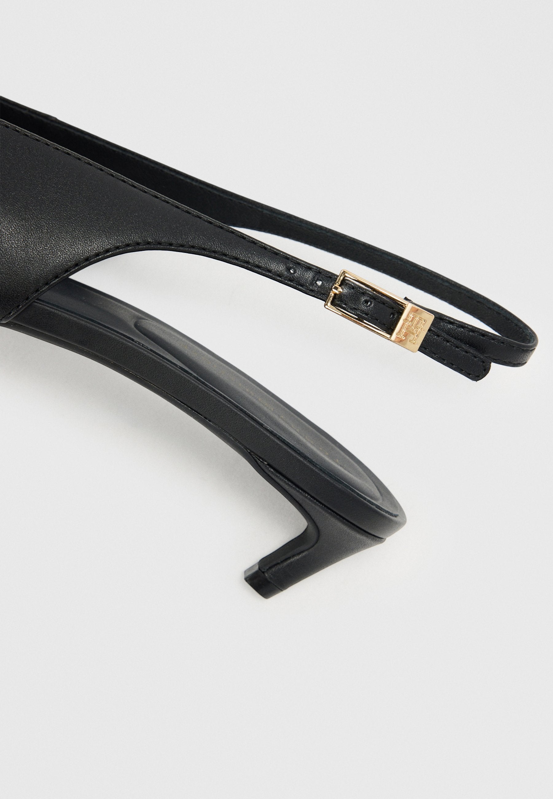 TH MONOGRAM LEATHER SLINGBACK KITTEN HEELS Media 7