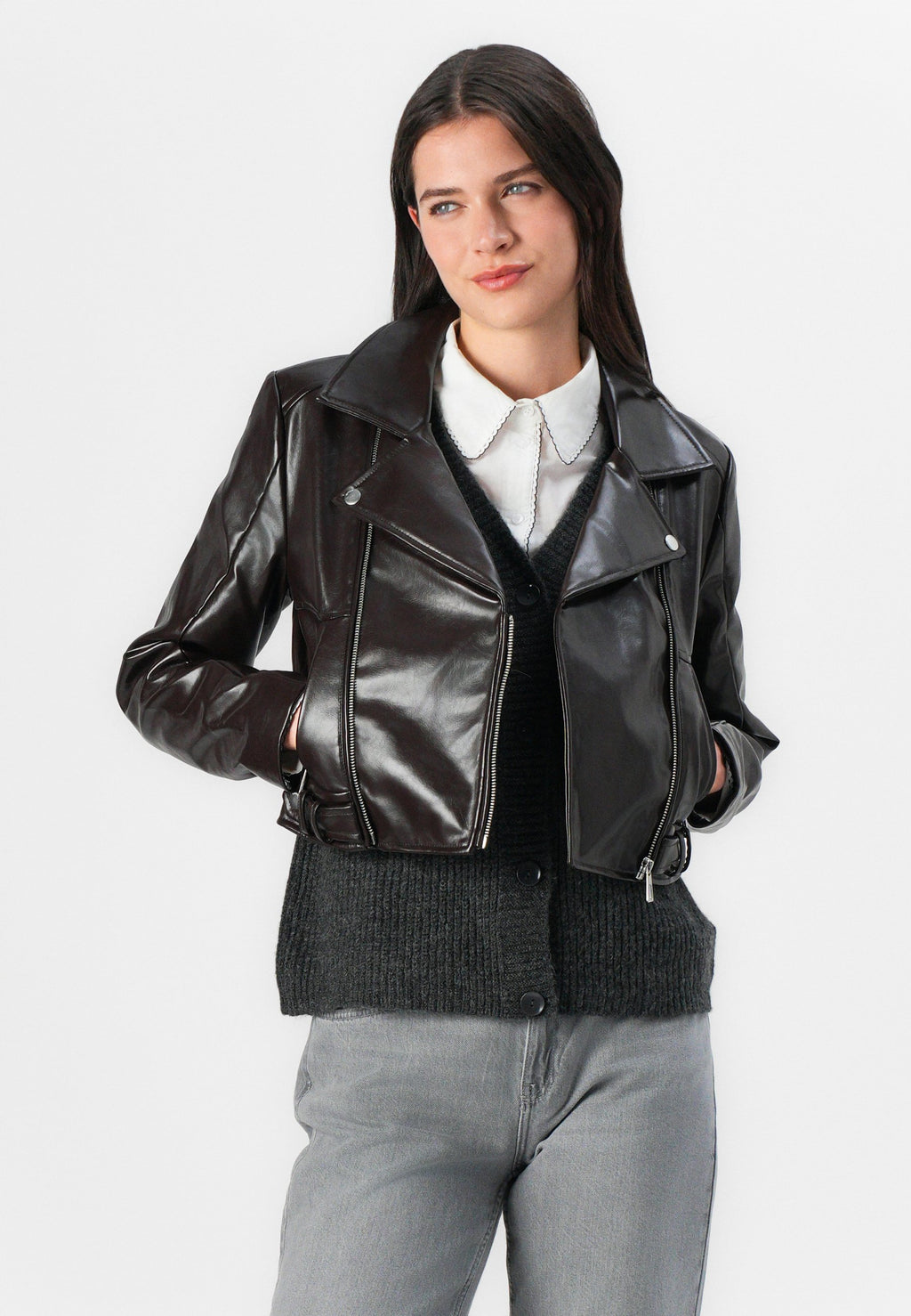 ONLKAMILLA PATENT SHOULDER BIKER  Media 5
