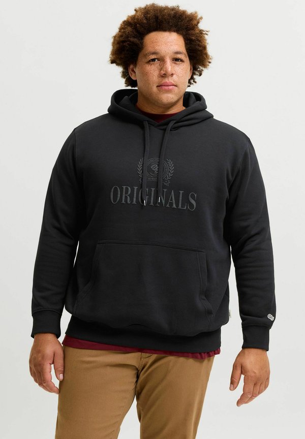 Jack & Jones JORFREDERIKSBERG MONOGRAM SWEAT HOOD PLS - Hoodie - black