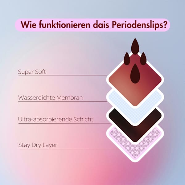 Periodenunterwäsche Slip Cheeky Schwarz Gr. M dais