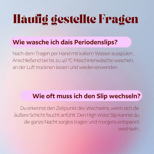 Periodenunterwäsche Slip Cheeky Schwarz Gr. M dais