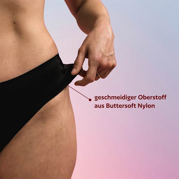 Periodenunterwäsche Slip Cheeky Schwarz Gr. S dais