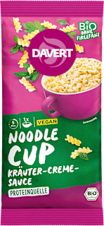 Fertiggericht, Noodle Cup Kräuter-Creme-Sauce Davert