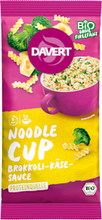 Fertiggericht, Noodle Cup mit Brokkoli-Käse-Sauce, No.2 Davert