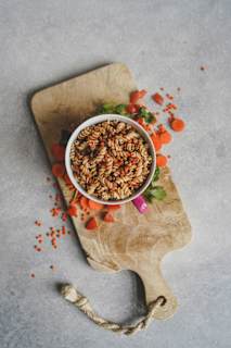 Fertiggericht, Noodle Cup mit Linsen Bolognese Davert
