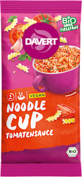 Fertiggericht, Noodle Cup mit Tomatensauce, No.7 Davert