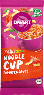 Fertiggericht, Noodle Cup mit Tomatensauce, No.7 Davert