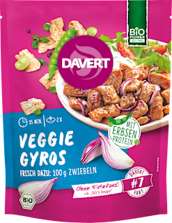 Fertiggericht, Veggie Gyros mit Erbsenprotein Davert