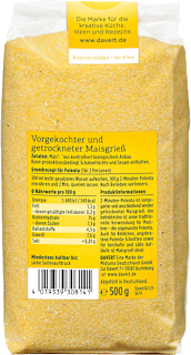 Grieß, 2- Minuten-Polenta, glutenfrei Davert