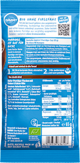 Porridge Cup, Hafer Schokolade mit Kakao Nibs Davert