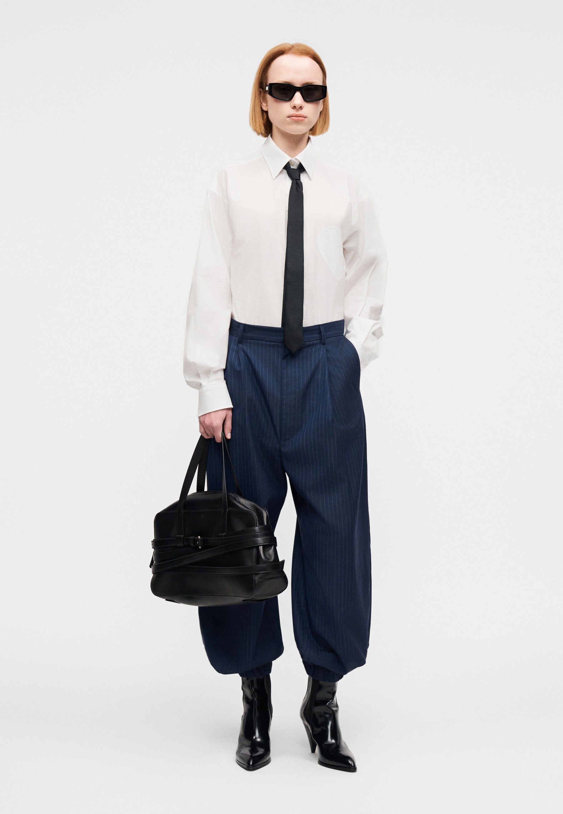 MOSCHINO PANTALONE GESSATO