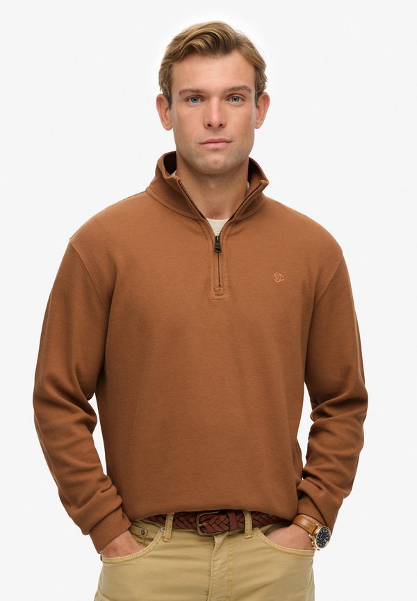 Superdry & Co HALF ZIP - Jumper - chipmunk brown