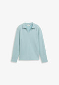 TOM TAILOR LANGARM MIT KRAGEN - Polo shirt - white moss
