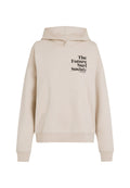 Beige Kapuzenpullover mit einem großen Frontdruck "The Future Surf Society", ausgestattet mit einem entspannten Schnitt, einer Kordelzugkapuze und gerippten Bündchen.