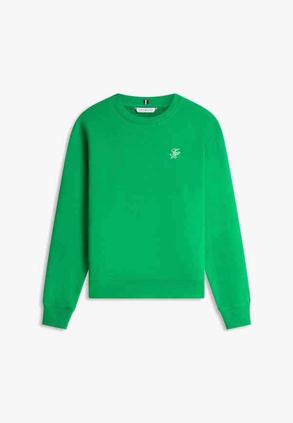 Tommy Hilfiger LOGO EMBROIDERY CREW NECK SWEATSHIRT - Sweatshirt - courtside green