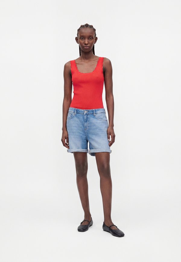 ONLY ONLJOSEPHINE - Denim shorts - light blue denim