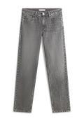WHISKERED MID RISE STRAIGHT LEG JEANS Media 1