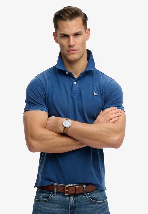 Superdry & Co SUPERDRY VINTAGE DESTROY POLO SHIRT.. - Polo shirt - bay blue